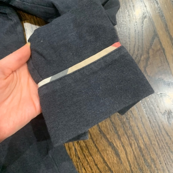 New Burberry Long Sleeve Polo Women’s Size S Dark Gray Authentic - Picture 5 of 11